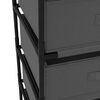 vidaXL Storage Rack Steel Grey Steel, Fabric (100% Polyester) Medium