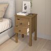 vidaXL Bedside Cabinet Set of 2 Honey brown Solid pine wood