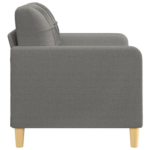 vidaXL 2-Seater Sofa Dark Gray 47.2" Fabric