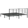 vidaXL Bed Frame Black Powder-coated steel Double Bed Frame