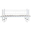 vidaXL Day Bed White Steel frame, Plywood slats