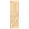 vidaXL Sliding Door with Hardware Set 27.6"x82.7" Solid Wood Pine