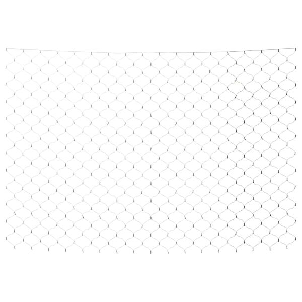 vidaXL LED Net Light Cold white, Green PVC 9.8 x 9.8 ft