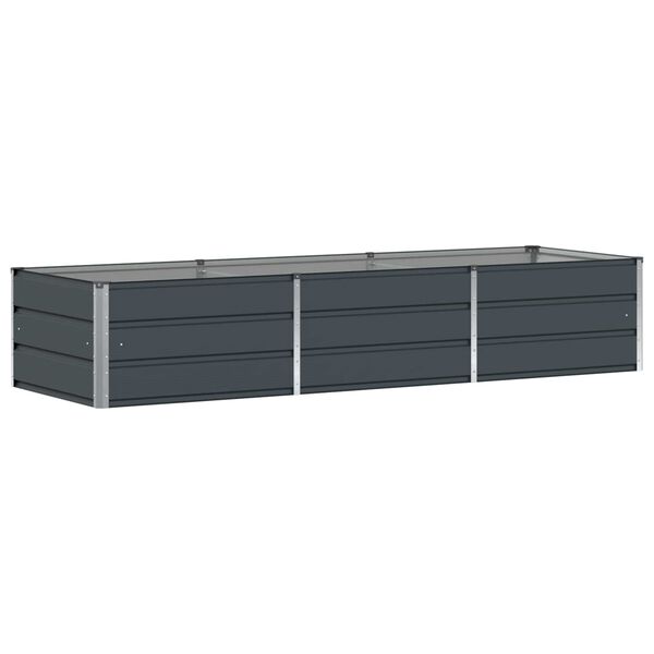 vidaXL Planter Anthracite 94.49 x 31.50 x 17.72 in Steel
