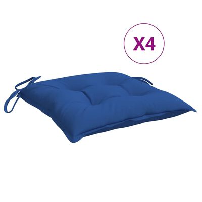 vidaXL Chair Cushions 4 pcs Blue 15.7"x15.7"x2.8" Oxford Fabric