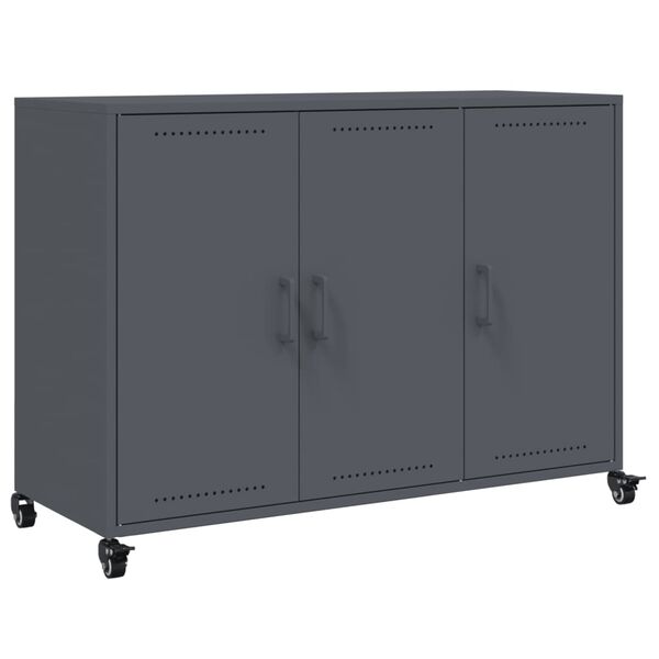 vidaXL Sideboard Anthracite 39.6"x15.4"x28.3" Steel