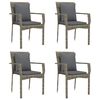 vidaXL Garden Dining Set Grey, Dark Grey
