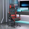 vidaXL Gaming Chair Black and Red Polyester, Metal, Plywood, Plastic, Foam
