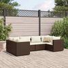 vidaXL Patio Lounge Set Brown and Cream