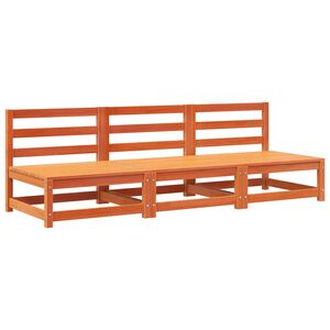 vidaXL Garden Sofa Wax Brown Solid pine wood 27.6 x 27.6 x 26.4 in