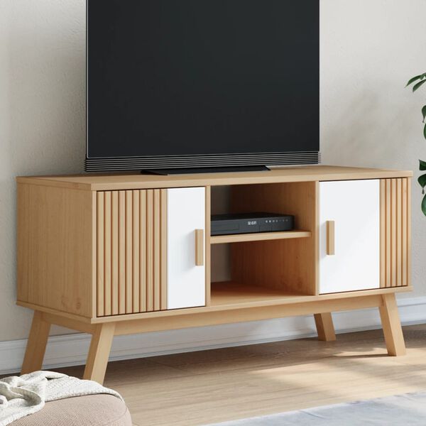 vidaXL TV Cabinet White and brown