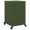 vidaXL Bedside Cabinet Set of 2 Olive Green Cold-Rolled Steel Medium