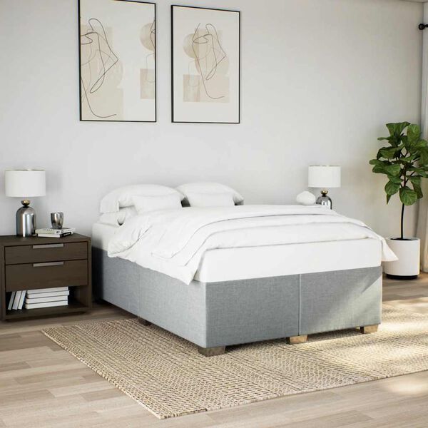 vidaXL Bed Frame Light grey