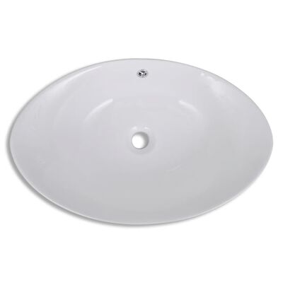 Luxury Ceramic Basin Oval with Overflow 23.2" x 15.1"