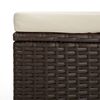 vidaXL Ottoman Set of 2 Brown and Cream White