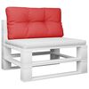 vidaXL Pallet Cushion Red 100% Polyester 27.6 x 15.7 x 4.7 in