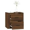 vidaXL Wall-mounted Bedside Cabinet Brown oak Engineered wood