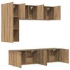 vidaXL TV Wall Unit Wall-mounted 5 pcs Artisan Oak Engineered Wood