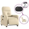 vidaXL Electric Massage Recliner Chair Cream