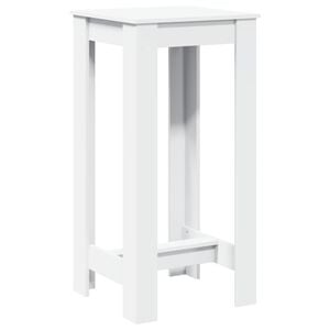 vidaXL Bar Table White Engineered wood Tall Durable Bar Table