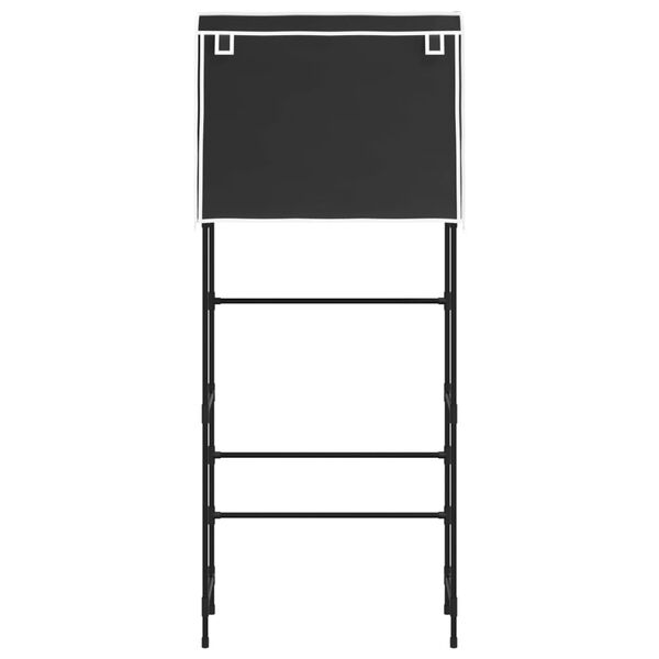 vidaXL Storage Rack Black Iron, non-woven fabric (100% polyester)