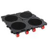 vidaXL Furniture Rollers 4 pcs with Lifter Black 5.3x5.3x1.7" 661.4 lb