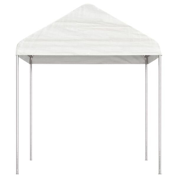 vidaXL Gazebo With Roof White Polyethylene, Galvanized Steel Large