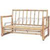 vidaXL Garden Sofa Set Bamboo Bamboo, Polyester fabric cushions Medium
