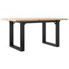 vidaXL Coffee Table O-Frame 31.5"x19.7"x15.7" Solid Wood Pine and Steel