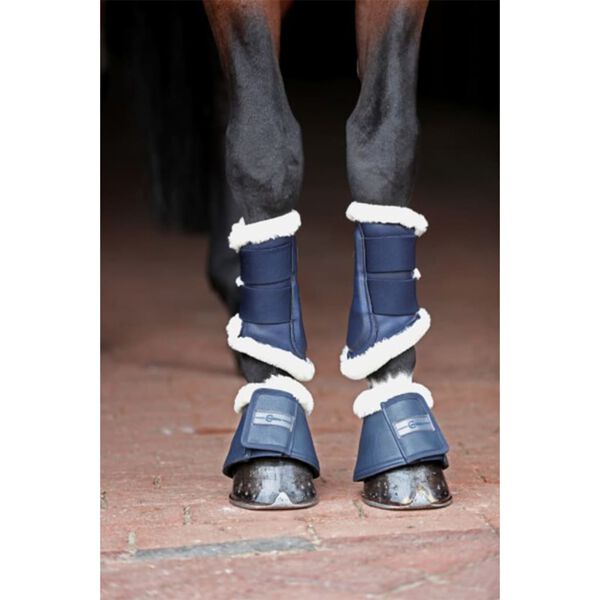 Covalliero Horse Leg Wrap Black Synthetic Leather M Durable