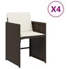 vidaXL Patio Chair Brown, Cream White
