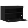 vidaXL TV Wall Cabinet Wall-mounted Black oak 23.62 x 11.81 x 15.75 in