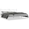 vidaXL Bed Frame White Powder-Coated Steel 79 x 79 in Bed Frame