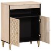 vidaXL Side Cabinet Bleach natural Solid Mango Wood 23.6 x 13.0 x 29.5 in