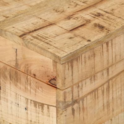 Corner and side of wooden trunk showing texture