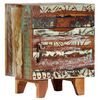 vidaXL Bed Cabinet Multicolor Solid reclaimed wood 19.7 in Drawers