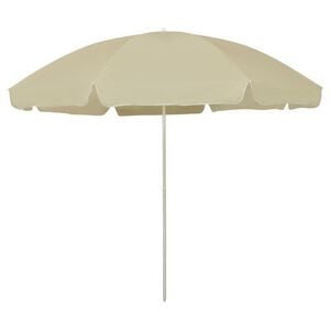 vidaXL Beach Parasol Sand Yellow 118.1"