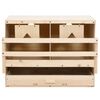 vidaXL Chicken Laying Nest Brown and natural wood Solid pine wood, MDF