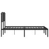 vidaXL Bed Frame Black Powder-coated steel Double Bed Frame