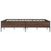vidaXL Bed Frame Brown Oak Engineered Wood Full Durable