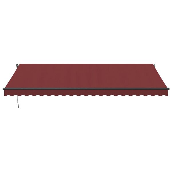 vidaXL Retractable Awning Burgundy, Anthracite