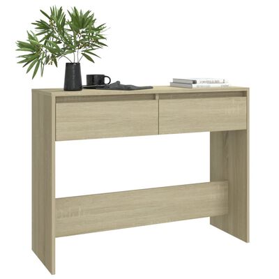 vidaXL Console Table Sonoma Oak 39.4"x13.8"x30.1" Engineered Wood