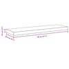 vidaXL Wall Shelf Set of 2 White Honeycomb MDF, Metal