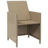 vidaXL Garden Chair Set of 4 Beige and Cream White