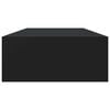vidaXL Drawer Shelf Black MDF, Metal Compact Wall-Mounted Drawer Shelf