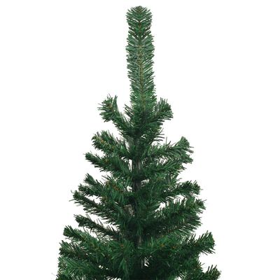 vidaXL Artificial Christmas Tree with LEDs L 94.5" Green
