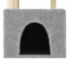 vidaXL Cat Tree Light grey Engineered wood 43.1 in tall Modern