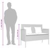 vidaXL Garden Bench Brown PE rattan, powder-coated steel Compact