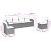vidaXL Garden Sofa Set Beige, Light Grey