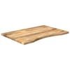 vidaXL Desk Top Natural wood color Solid rough mango wood